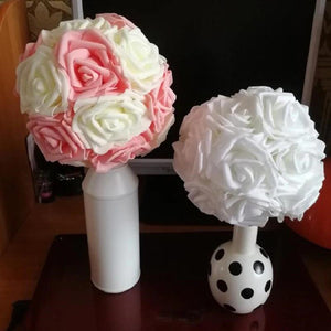 Peach Artificial Flowers Rose Bouquet - Hansel & Gretel Home Decor