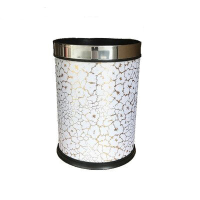 Nordic Trash Can White and Gold