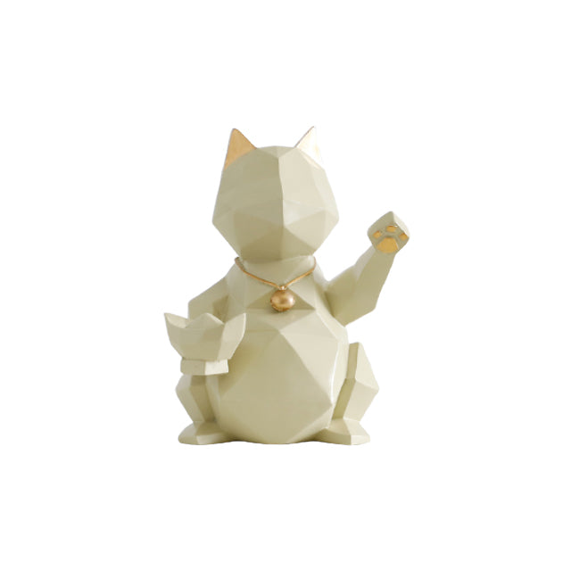 Decorative Ornamental White Cat Figurine