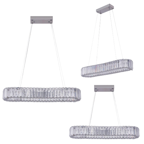 Crystal Led Chandelier Oval Design Ceiling Hanging Light
