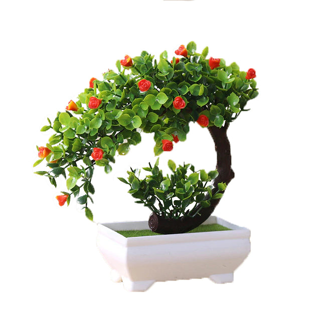 Red and Green Artificial Bonsai Plant