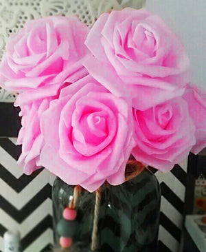 Pink Artificial Flowers Rose Bouquet