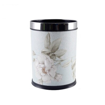 Nordic Trash Can White Floral