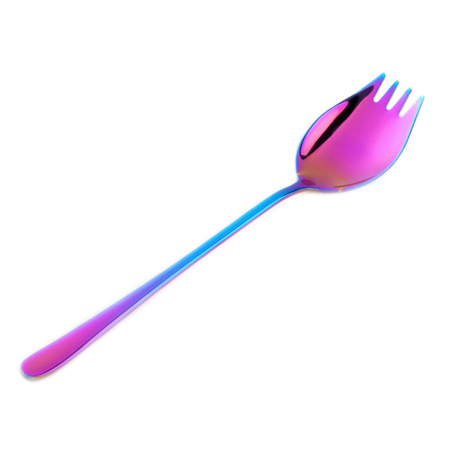 Stainless Steel Rainbow  Spoon Fork Long Handle