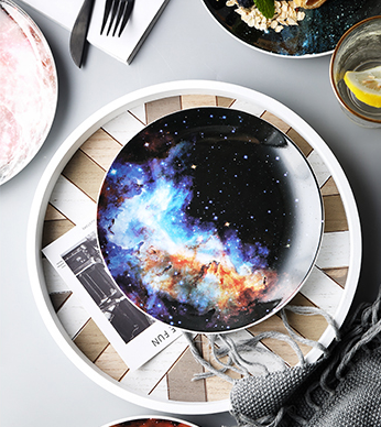 Nordic Multicolor Universe Dinner Plate