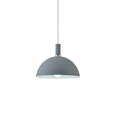 Vintage Gray Dome Hanging Lamp