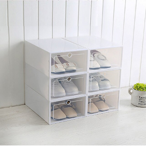 Rectangular White Drawer Shoe Organizer Box - Hansel & Gretel Home Decor