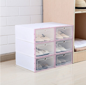 Rectangular Pink Drawer Shoe Organizer Box - Hansel & Gretel Home Decor