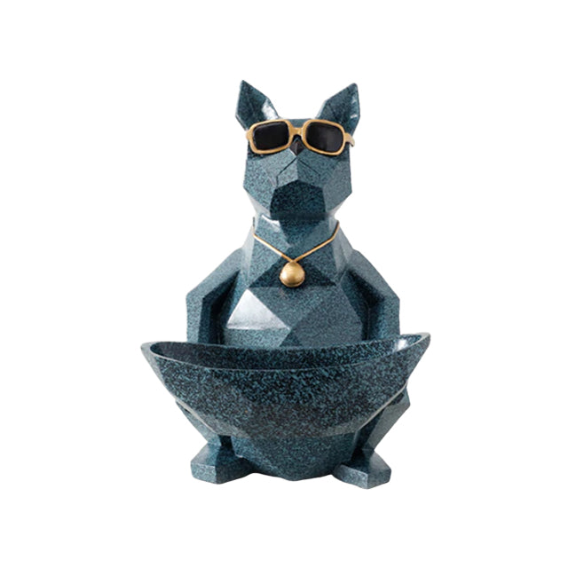 Decorative Ornamental Blue Dog Figurine