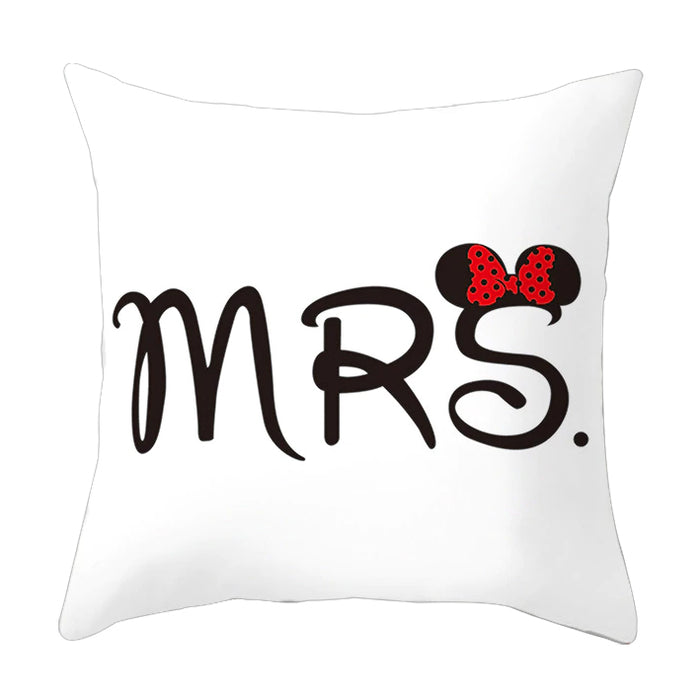 Modern Lovers Couple Decorative Pillow Case