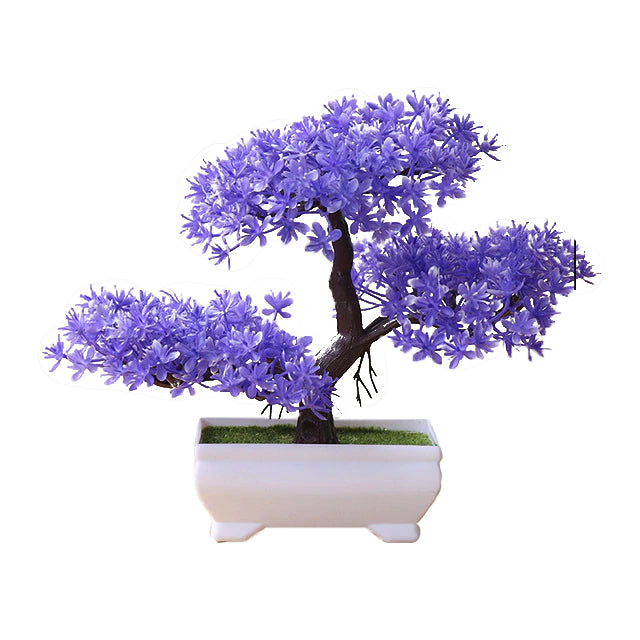 Purple Artificial Bonsai Plants