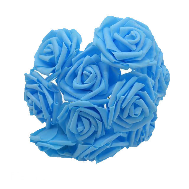 Blue Artificial Flowers Rose Bouquet - Hansel & Gretel Home Decor