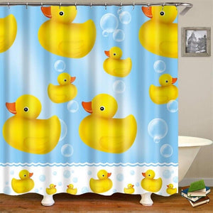 Little Ducks Polyester Bathroom Curtain
