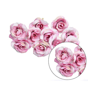 Pink Artificial Flowers Rose Head