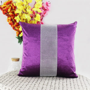 Diamond Fabric Purple Decorative Pillow Case - Hansel & Gretel Home Decor