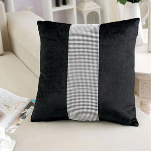 Diamond Fabric Black Decorative Pillow Case - Hansel & Gretel Home Decor