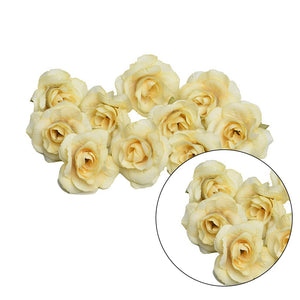 Yellow Artificial Flowers Rose Head