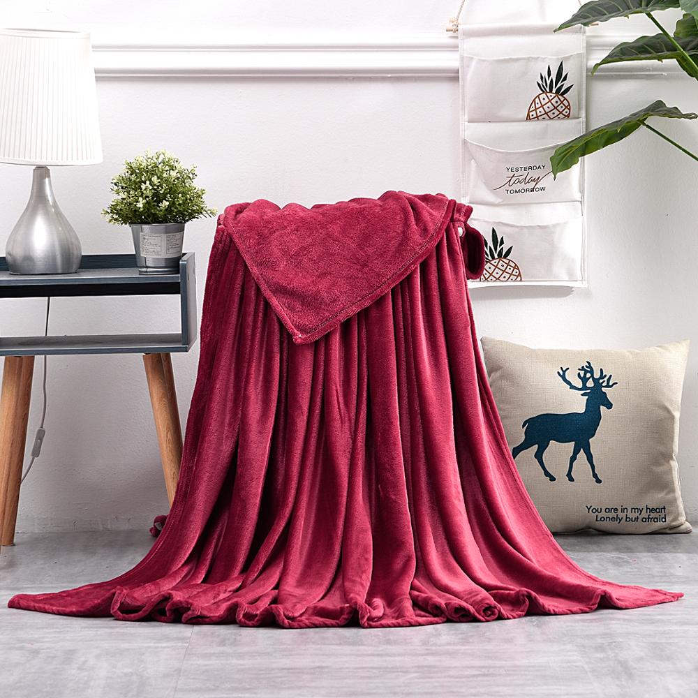 Plush Maroon Blanket - Hansel & Gretel Home Decor