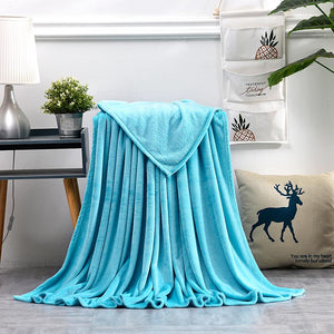 Plush Light Blue Blanket - Hansel & Gretel Home Decor