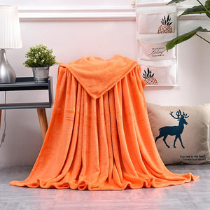 Plush Orange Blanket - Hansel & Gretel Home Decor