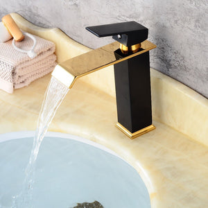 Ceramic Black Waterfall Faucet Hot and Cold Mixer - Hansel & Gretel Home Decor