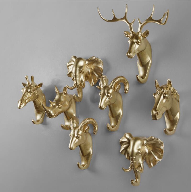 Gold Goat Head Wall Hanging Hook – Hansel & Gretel