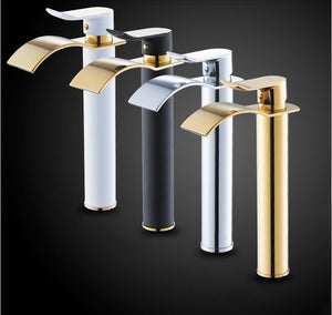 Brass Gold-Long Bathroom Faucet