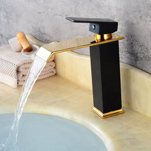Ceramic Black Waterfall Faucet Hot and Cold Mixer