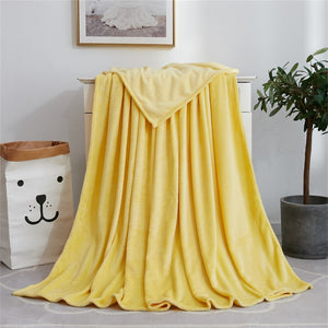 Plush Yellow Blanket - Hansel & Gretel Home Decor