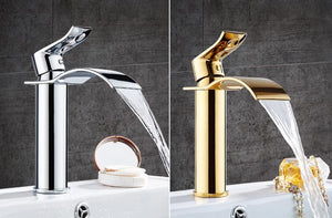Brass Gold-Short Bathroom Faucet