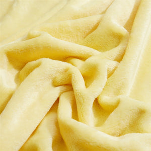 Plush Yellow Blanket - Hansel & Gretel Home Decor