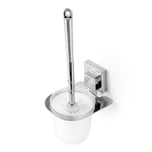 Hanging Stainless Steel White Toilet Brush and Holder