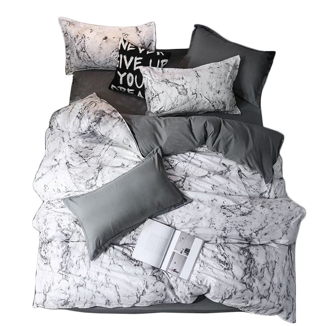 Luxury Marble Cotton Bed Linen