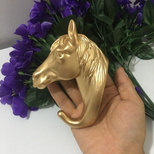 Gold Horse Head Wall Hanging Hook