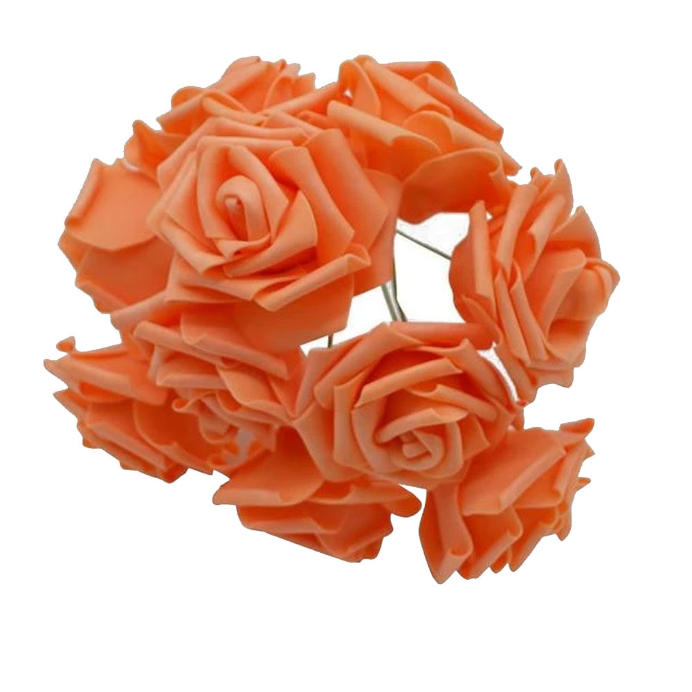 Orange Artificial Flowers Rose Bouquet - Hansel & Gretel Home Decor