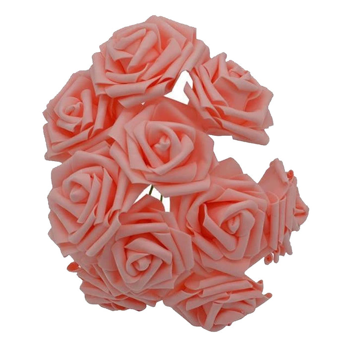 Peach Artificial Flowers Rose Bouquet