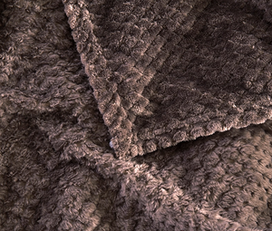 Polar Fleece Fabric Dark Brown Blanket - Hansel & Gretel Home Decor
