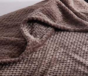 Polar Fleece Fabric Dark Brown Blanket - Hansel & Gretel Home Decor