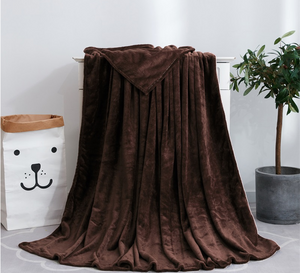Polyester Brown Blanket - Hansel & Gretel Home Decor