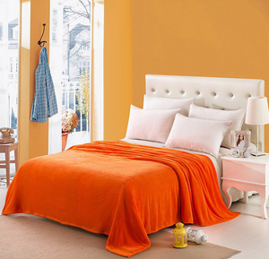 Polyester Orange Blanket - Hansel & Gretel Home Decor