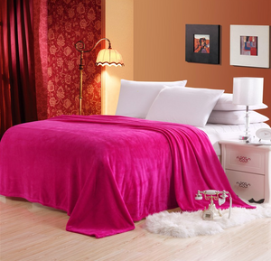 Plush Dark Pink Blanket - Hansel & Gretel Home Decor