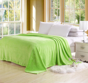 Microfiber Fleece Fabric Green Blanket - Hansel & Gretel Home Decor