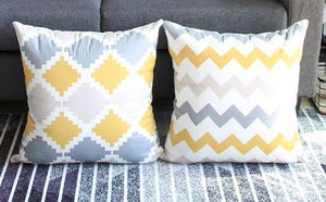 Contemporary Yellow and Gray Decorative Pillow Covers