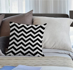Simple Patterned Black and Brown Decorative Pillow Case