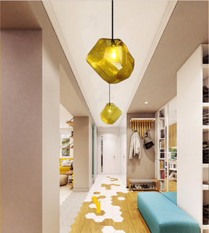 Yellow Modern Crystal Hanging Lamp - Hansel & Gretel Home Decor