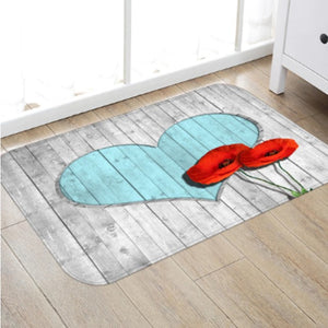 Heart and Rose Area Carpet
