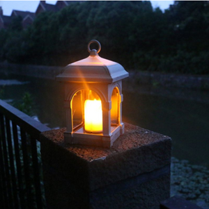 Lantern Candle Green Outdoor Lighting