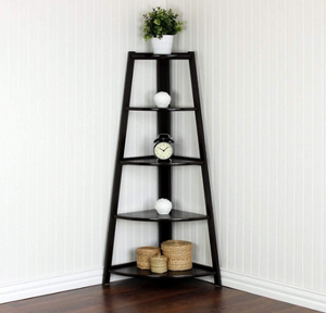 Brown Wooden 5-Tier Display Shelf