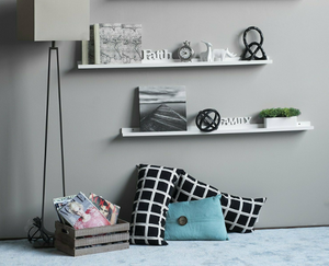 White Floating Wall Mounted Shelves