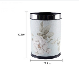 Nordic Trash Can White Floral